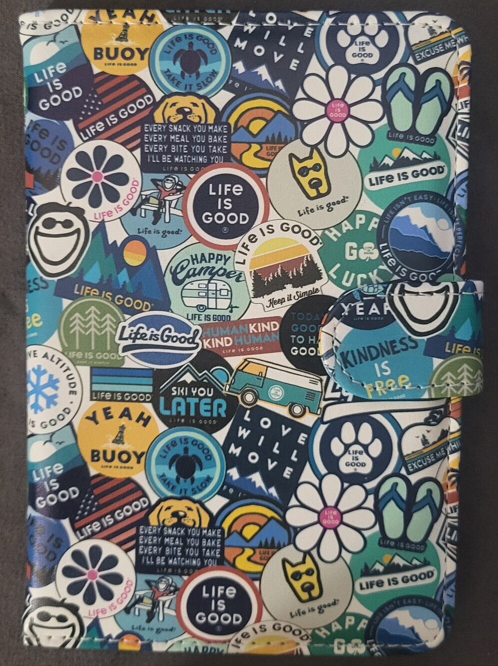 Life Is Good Multicolor Travel Passport Holder